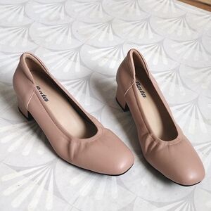 Bata nude block heel